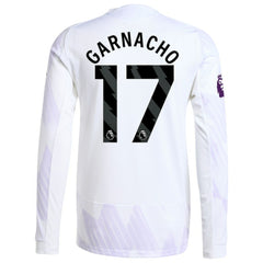 Alejandro Garnacho Manchester United 2025/26 Away Long Sleeve Player Jersey - White online