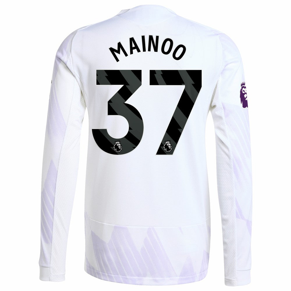 Kobbie Mainoo Manchester United 2025/26 Away Long Sleeve Player Jersey - White for sale