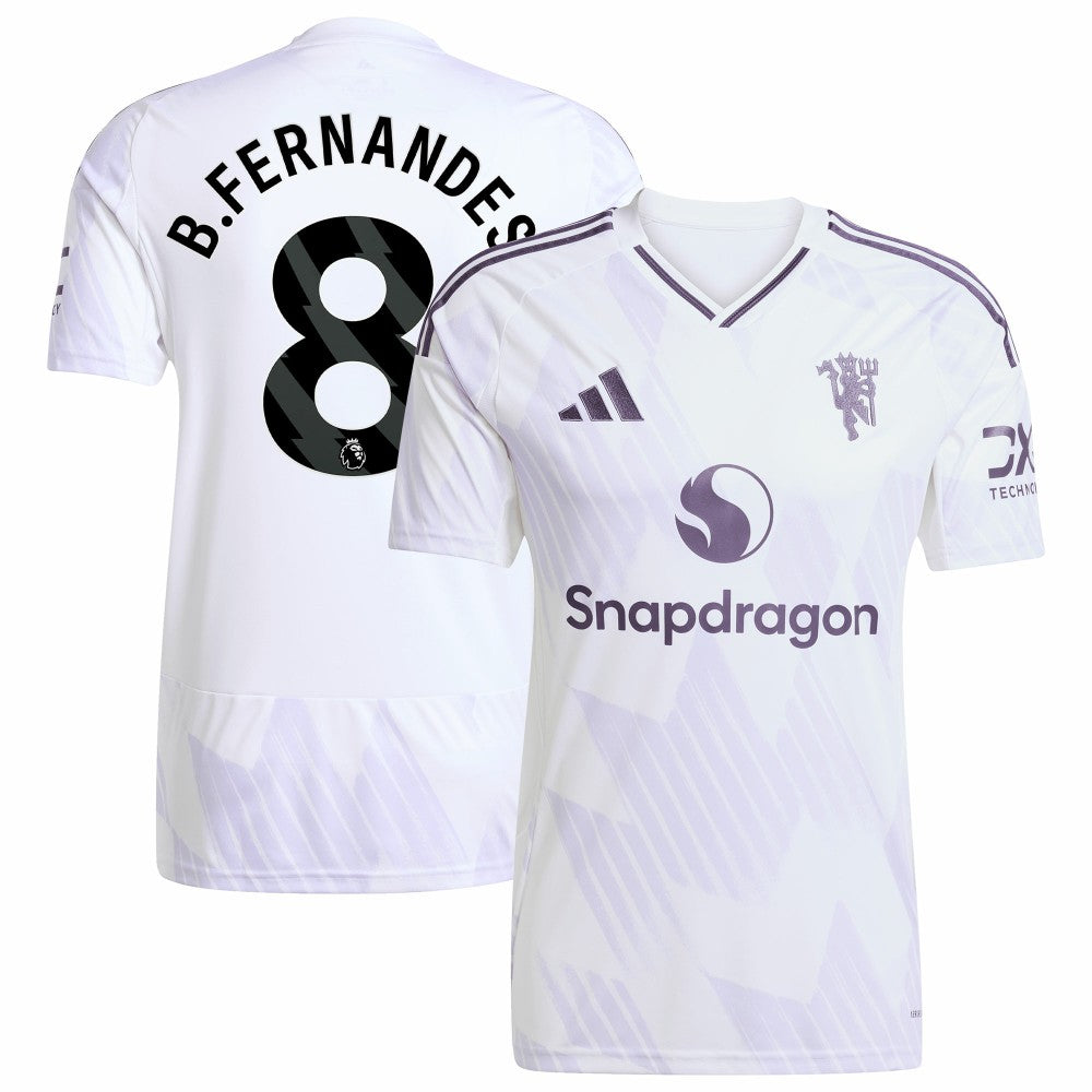 Bruno Fernandes Manchester United 2025/26 Away Replica Player Jersey - White on sale