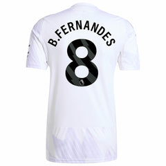 Bruno Fernandes Manchester United 2025/26 Away Replica Player Jersey - White on sale