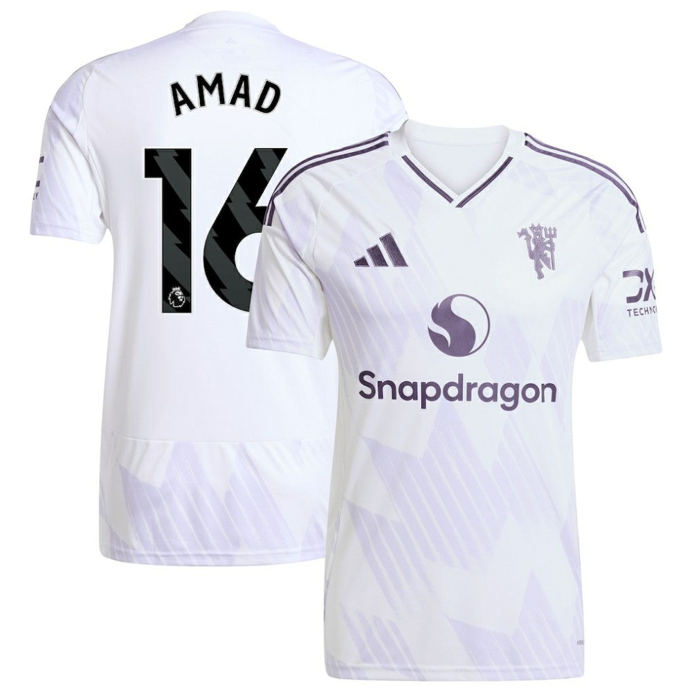 Amad Diallo Manchester United 2025/26 Away Replica Player Jersey - White sale
