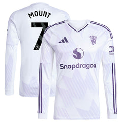 Mason Mount Manchester United 2025/26 Away Replica Long Sleeve Player Jersey - White discount