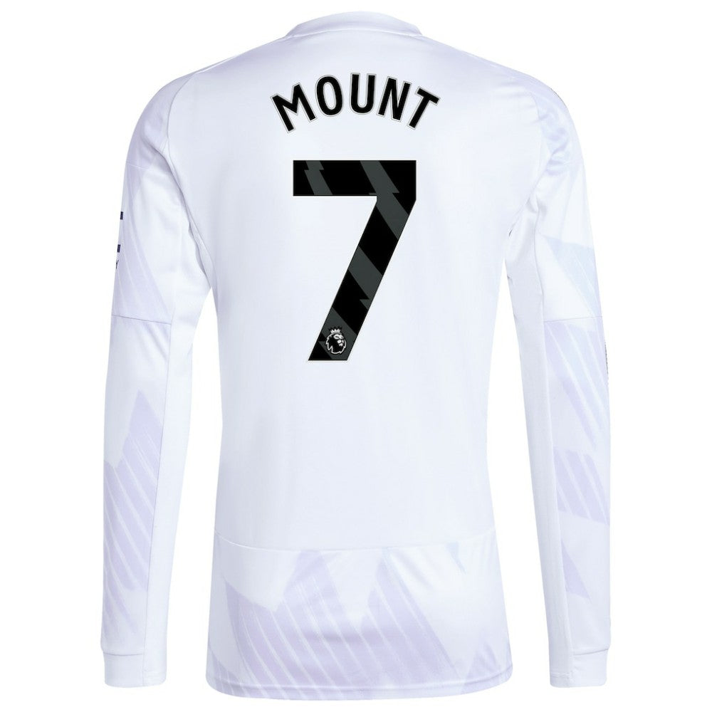 Mason Mount Manchester United 2025/26 Away Replica Long Sleeve Player Jersey - White discount