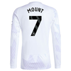 Mason Mount Manchester United 2025/26 Away Replica Long Sleeve Player Jersey - White discount