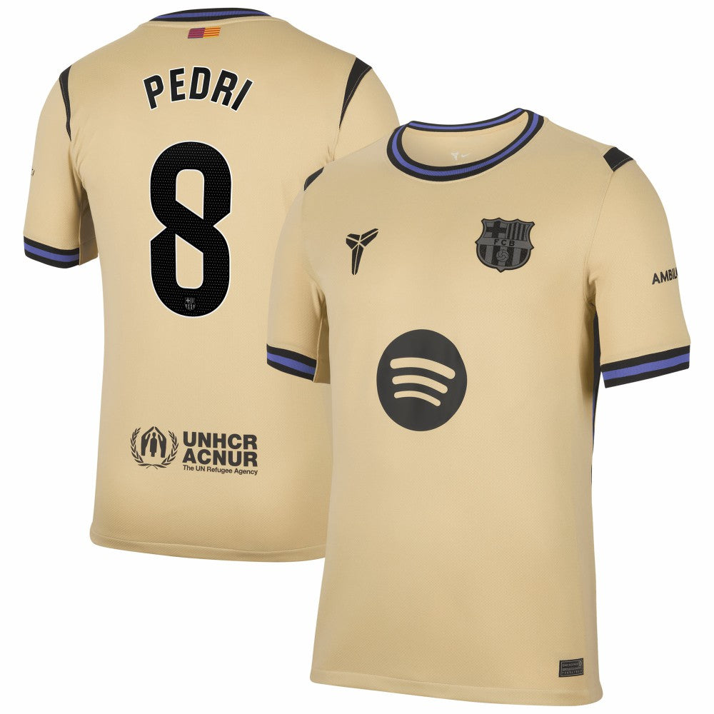 Pedri Barcelona 2025/26 Away Stadium Replica Jersey - Gold on sale