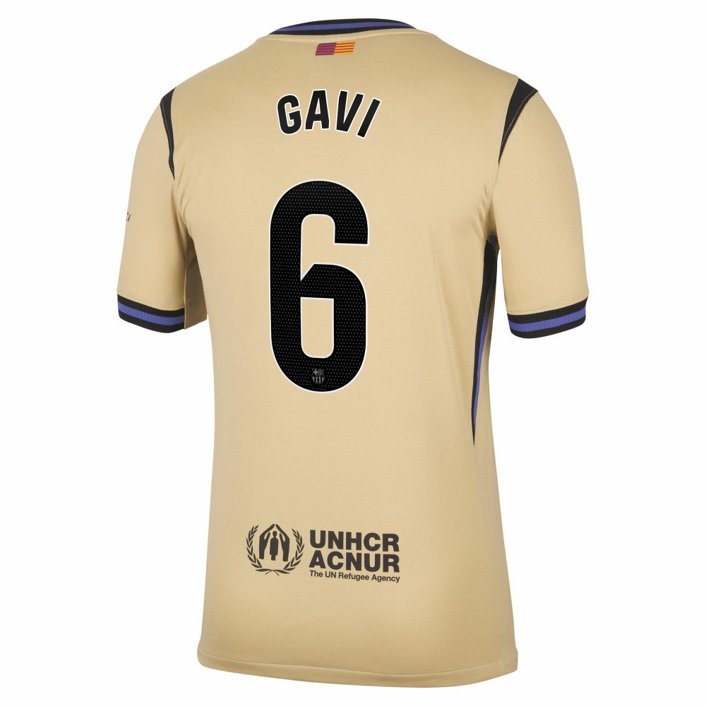 Gavi Barcelona 2025/26 Away Stadium Replica Jersey - Gold discount