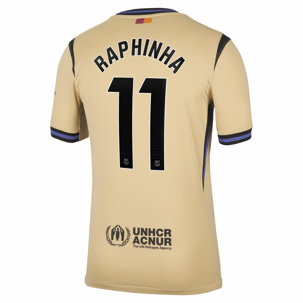 Raphinha Barcelona 2025/26 Away Stadium Replica Jersey - Gold cheap