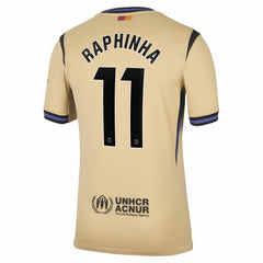 Raphinha Barcelona 2025/26 Away Stadium Replica Jersey - Gold cheap