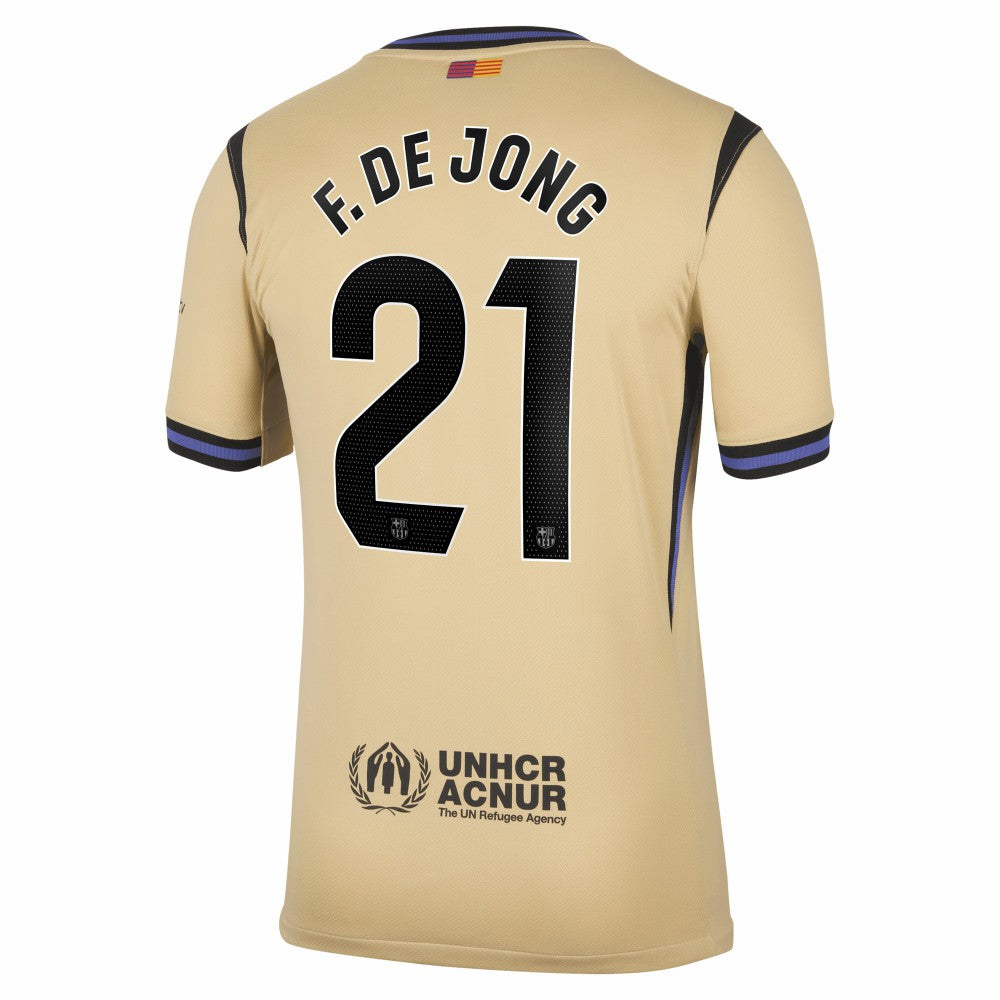 Frenkie de Jong Barcelona 2025/26 Away Stadium Replica Jersey - Gold online