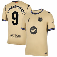 Robert Lewandowski Barcelona 2025/26 Away Stadium Replica Jersey - Gold cheap