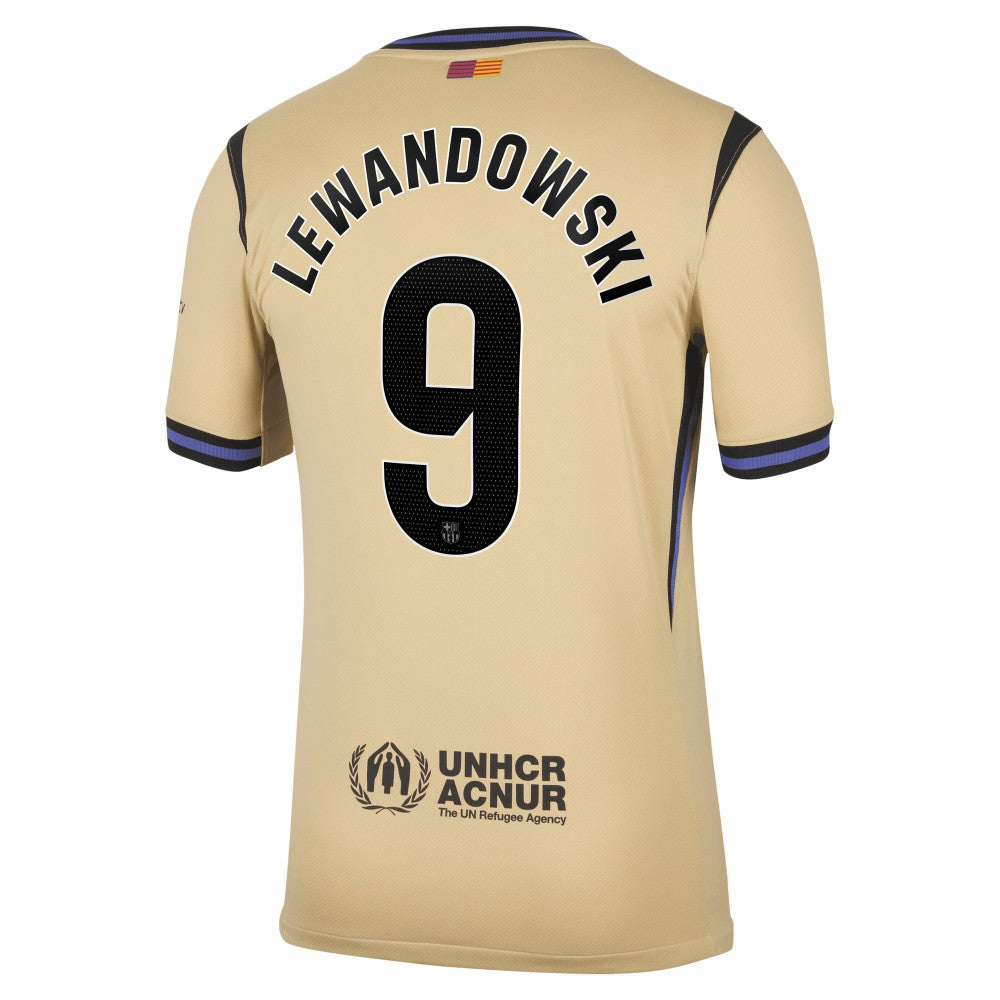Robert Lewandowski Barcelona 2025/26 Away Stadium Replica Jersey - Gold cheap