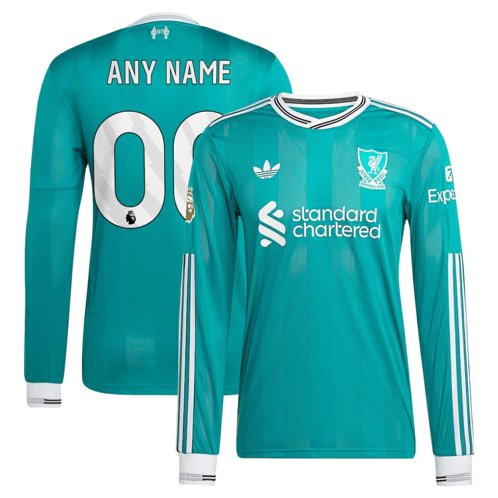 Liverpool 2025/26 Third Long Sleeve Custom Jersey - Green shop