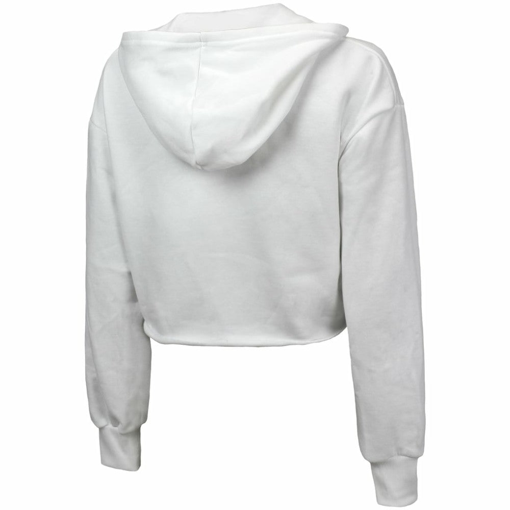 San Diego Padres Majestic Threads Women's Cropped Have A Field Day Tri-Blend Hoodie White