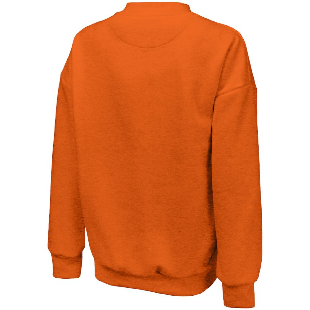 Detroit Tigers Majestic Threads Women's Bernard Classic Tri-Blend Sweatshirt Orange