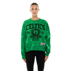 Boston Celtics Women's Throwback Collection Mineral Wash Crewneck Sweatshirt - Kelly Green shop