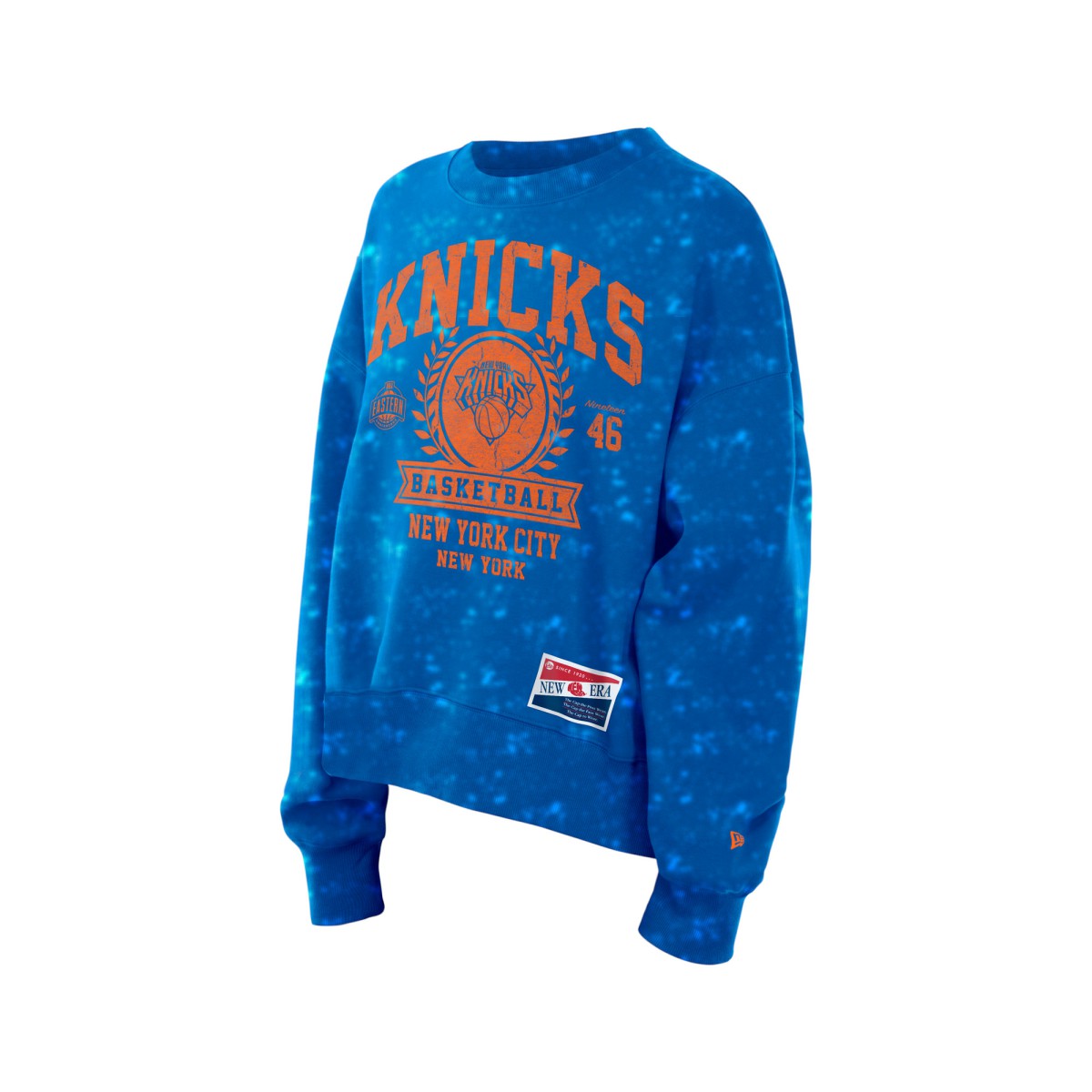 New York Knicks Women's Throwback Collection Mineral Wash Crewneck Sweatshirt - Blue sale