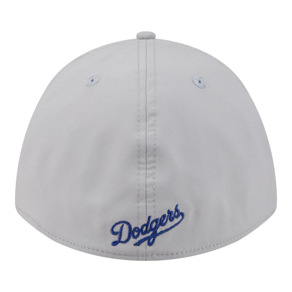 Los Angeles Dodgers Patch 39THIRTY A-Frame M-Crown Perforated Flex Hat Gray