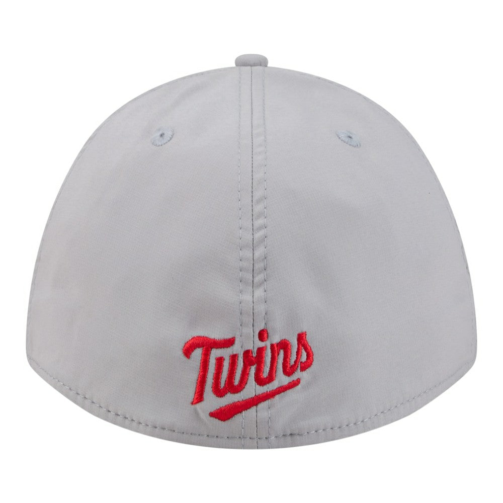 Minnesota Twins Patch 39THIRTY A-Frame M-Crown Perforated Flex Hat Gray