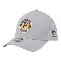 Pittsburgh Pirates Patch 39THIRTY A-Frame M-Crown Perforated Flex Hat Gray