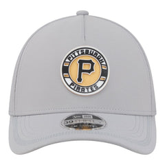 Pittsburgh Pirates Patch 39THIRTY A-Frame M-Crown Perforated Flex Hat Gray