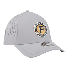 Pittsburgh Pirates Patch 39THIRTY A-Frame M-Crown Perforated Flex Hat Gray