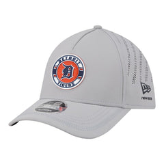 Detroit Tigers Patch 39THIRTY A-Frame M-Crown Perforated Flex Hat Gray