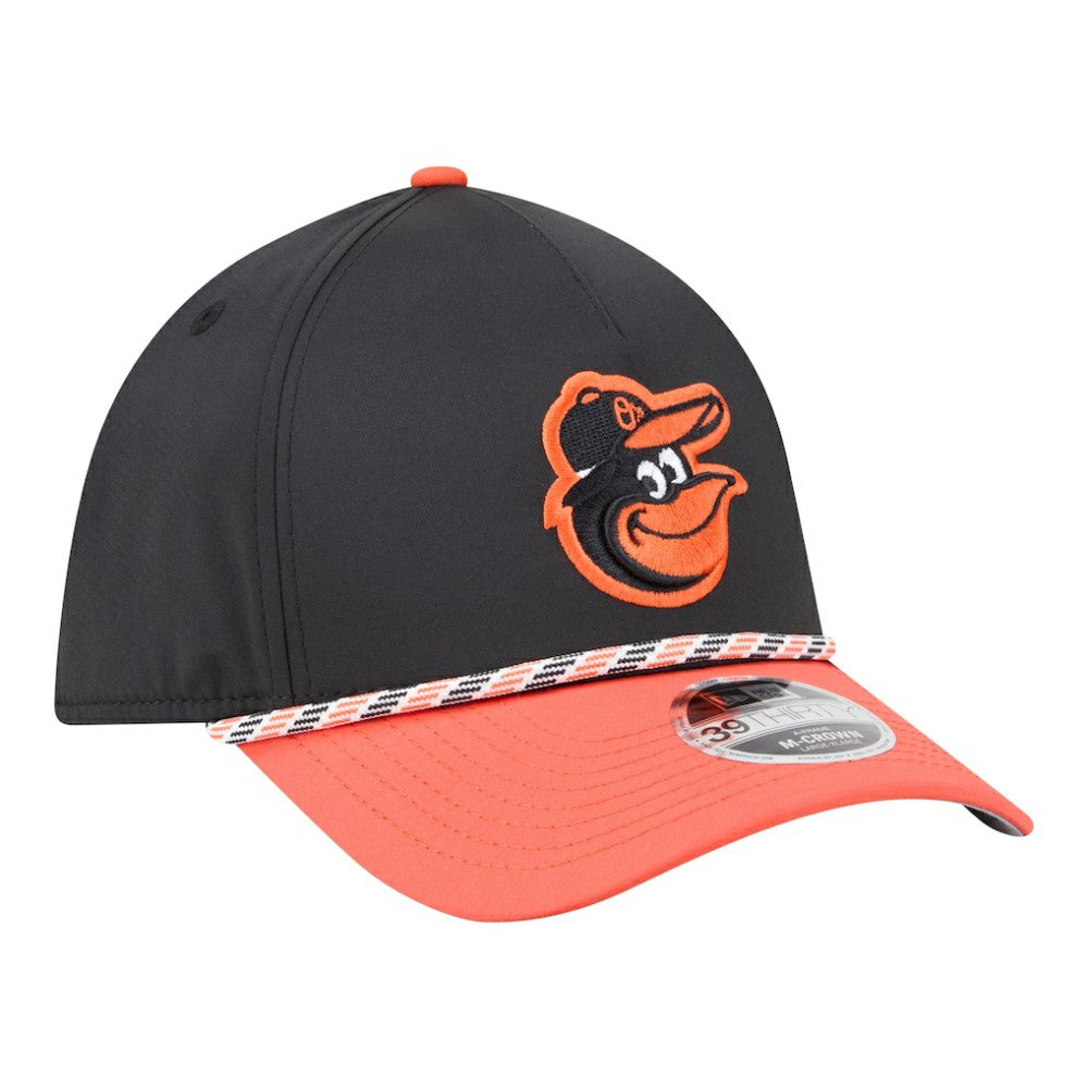 Baltimore Orioles Rope M-Crown A-Frame 39THIRTY Flex Hat Black/Orange
