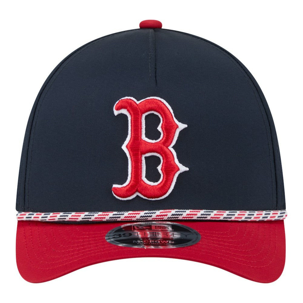 Boston Red Sox Rope M-Crown A-Frame 39THIRTY Flex Hat Navy/Red