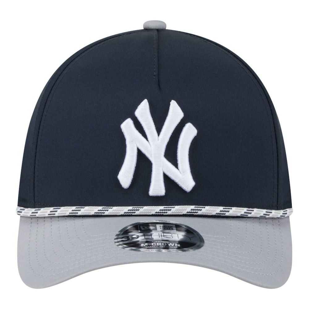 New York Yankees Rope M-Crown A-Frame 39THIRTY Flex Hat Navy/Gray