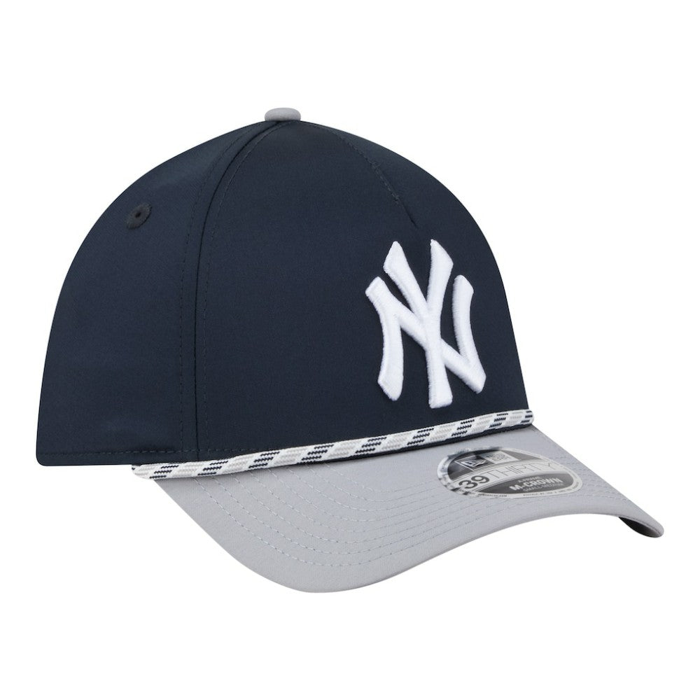 New York Yankees Rope M-Crown A-Frame 39THIRTY Flex Hat Navy/Gray