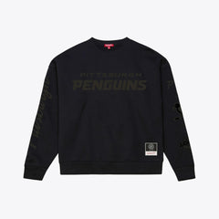 Pittsburgh Penguins Mitchell & Ness Unisex Phantom Fleece Crew Neck Sweatshirt - Black Sweatshirts
