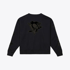 Pittsburgh Penguins Mitchell & Ness Unisex Phantom Fleece Crew Neck Sweatshirt - Black Sweatshirts