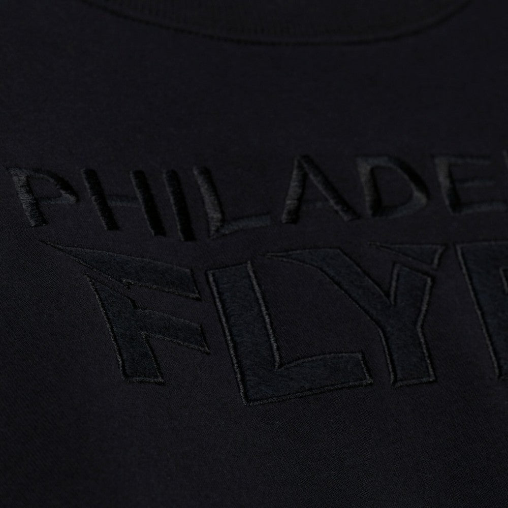 Philadelphia Flyers Mitchell & Ness Unisex Phantom Fleece Crew Neck Sweatshirt - Black Sweatshirts