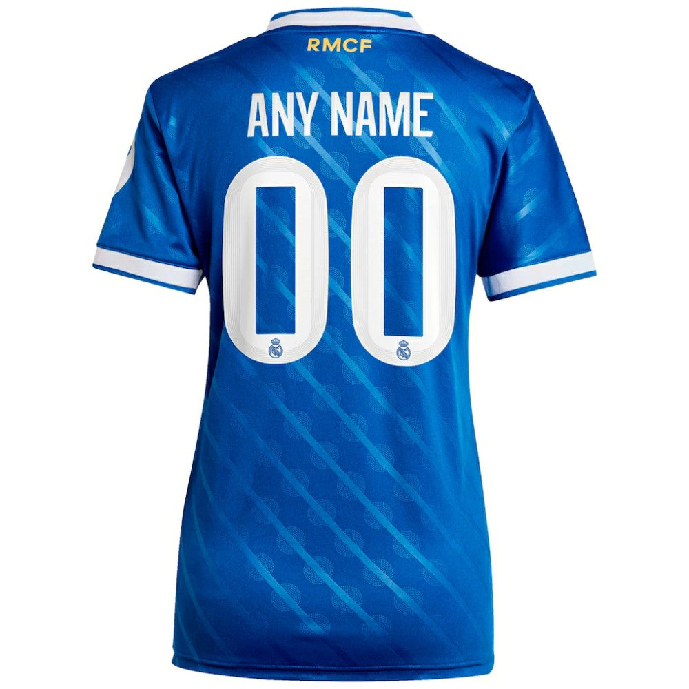 Real Madrid Women's 2025/26 Third Replica Custom Jersey - Blue discount
