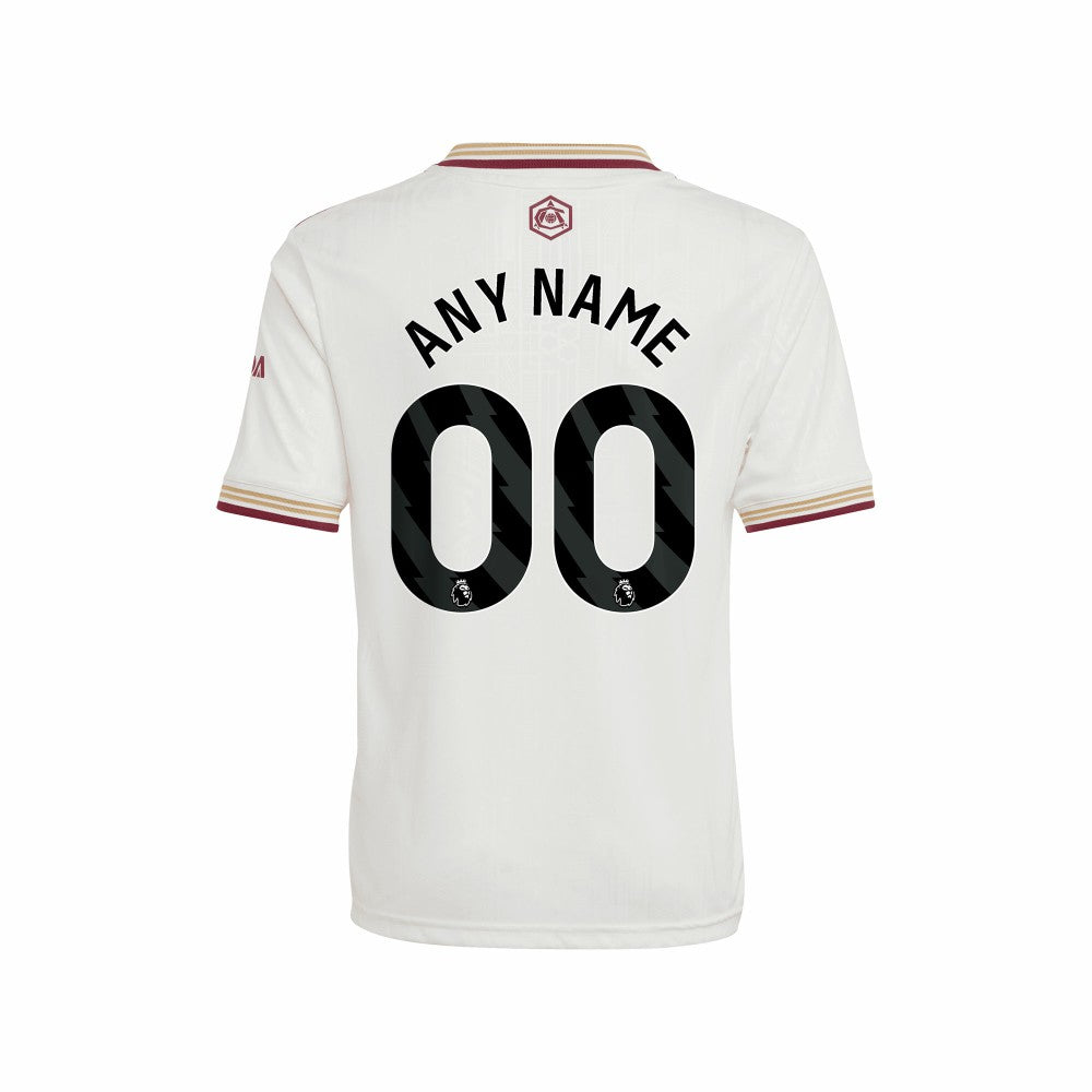 Arsenal Youth 2025/26 Third Replica Custom Jersey - White for sale