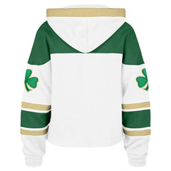 Utah Mammoth '47 Women's McLucky Cropped Lacer Hoodie - White Hoodies