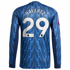 Kai Havertz Arsenal 2025/26 Away Long Sleeve Player Jersey - Blue for sale