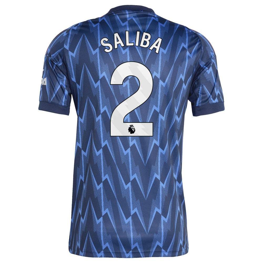 William Saliba Arsenal 2025/26 Away Replica Player Jersey - Blue online