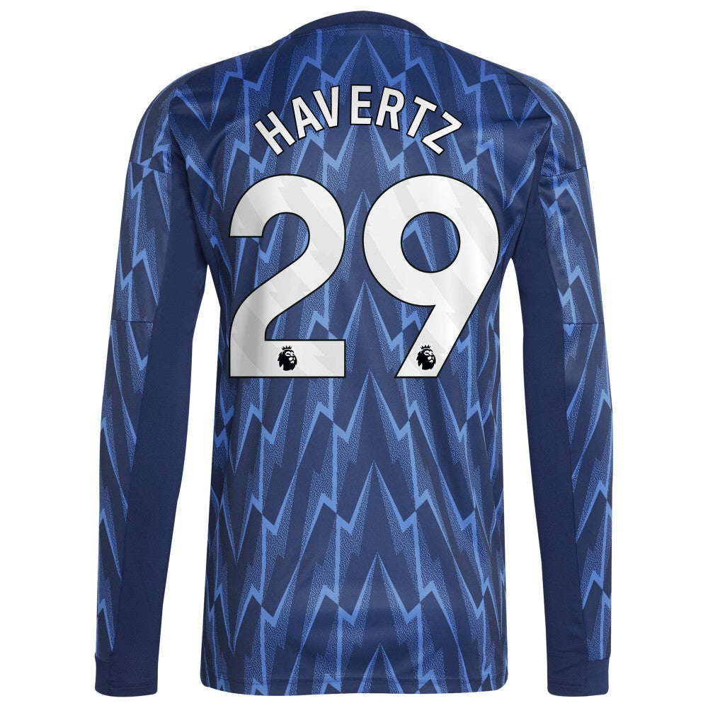 Kai Havertz Arsenal 2025/26 Away Replica Long Sleeve Player Jersey - Blue for sale