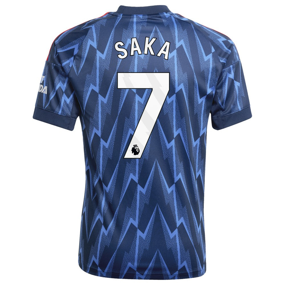 Bukayo Saka Arsenal Youth 2025/26 Away Replica Player Jersey - Blue on sale