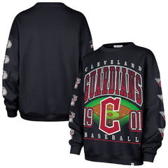 Cleveland Guardians Women's Trendy Team Go Big Oversized Sweatshirt Navy