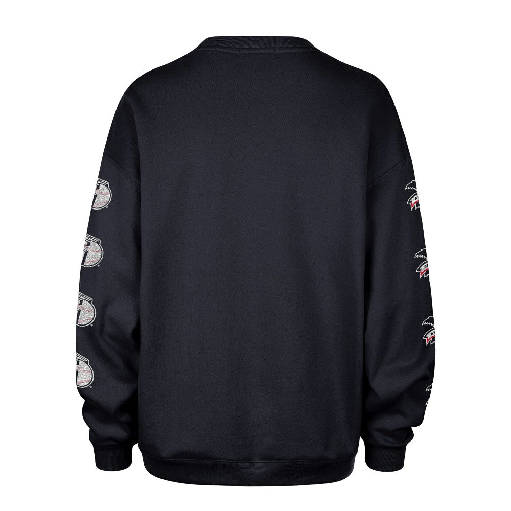 Cleveland Guardians Women's Trendy Team Go Big Oversized Sweatshirt Navy