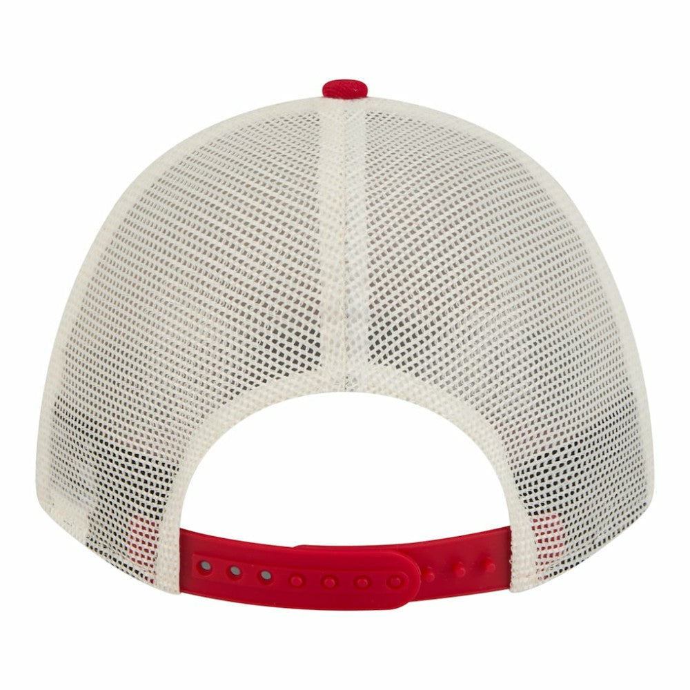 Philadelphia Phillies Women's Retro 9FORTY M-Crown A-Frame Trucker Adjustable Hat Light Beige/Red