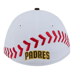 San Diego Padres Youth Baseball 39THIRTY M-Crown Flex Hat White/Brown