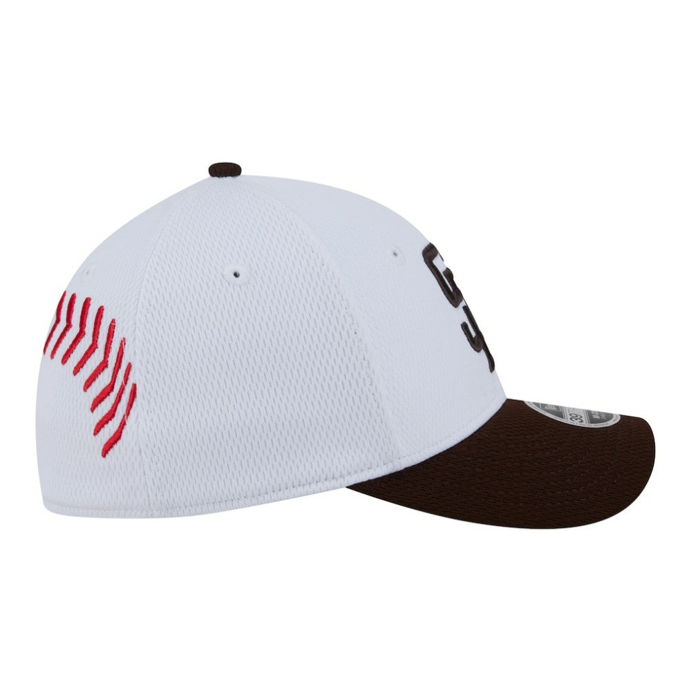 San Diego Padres Youth Baseball 39THIRTY M-Crown Flex Hat White/Brown