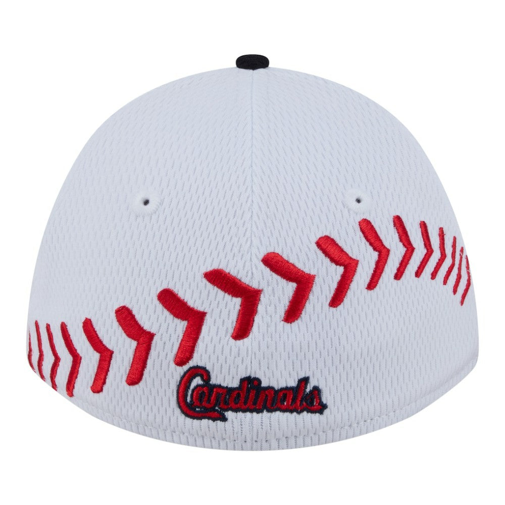 St. Louis Cardinals Youth Baseball 39THIRTY M-Crown Flex Hat White/Red