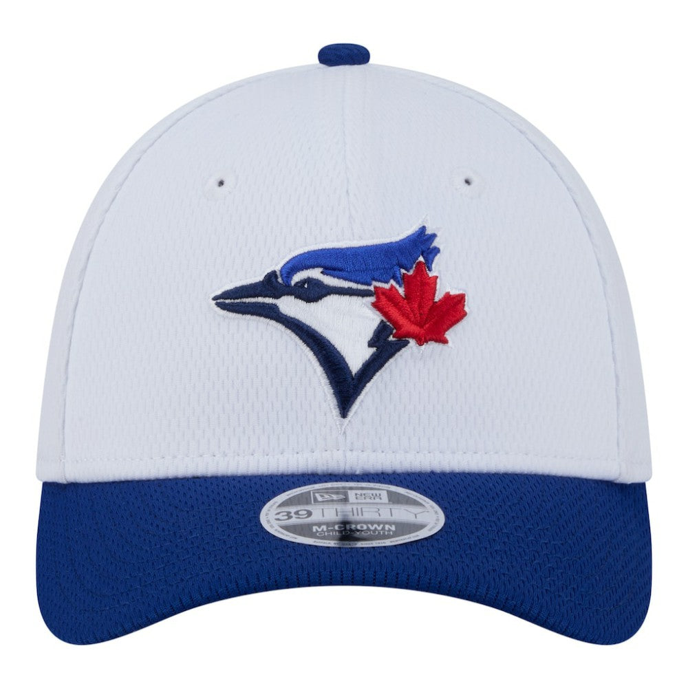 Toronto Blue Jays Youth  Baseball 39THIRTY M-Crown Flex Hat White/Royal
