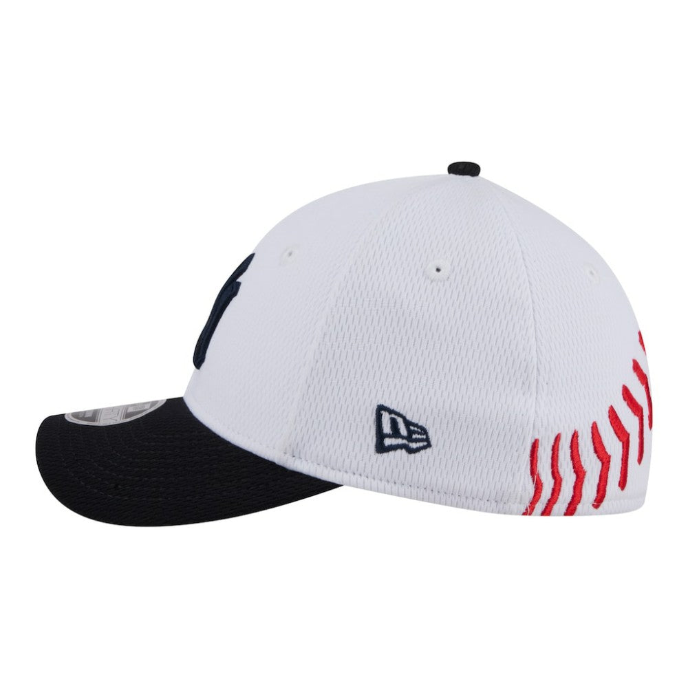 New York Yankees Youth Baseball 39THIRTY M-Crown Flex Hat White/Navy