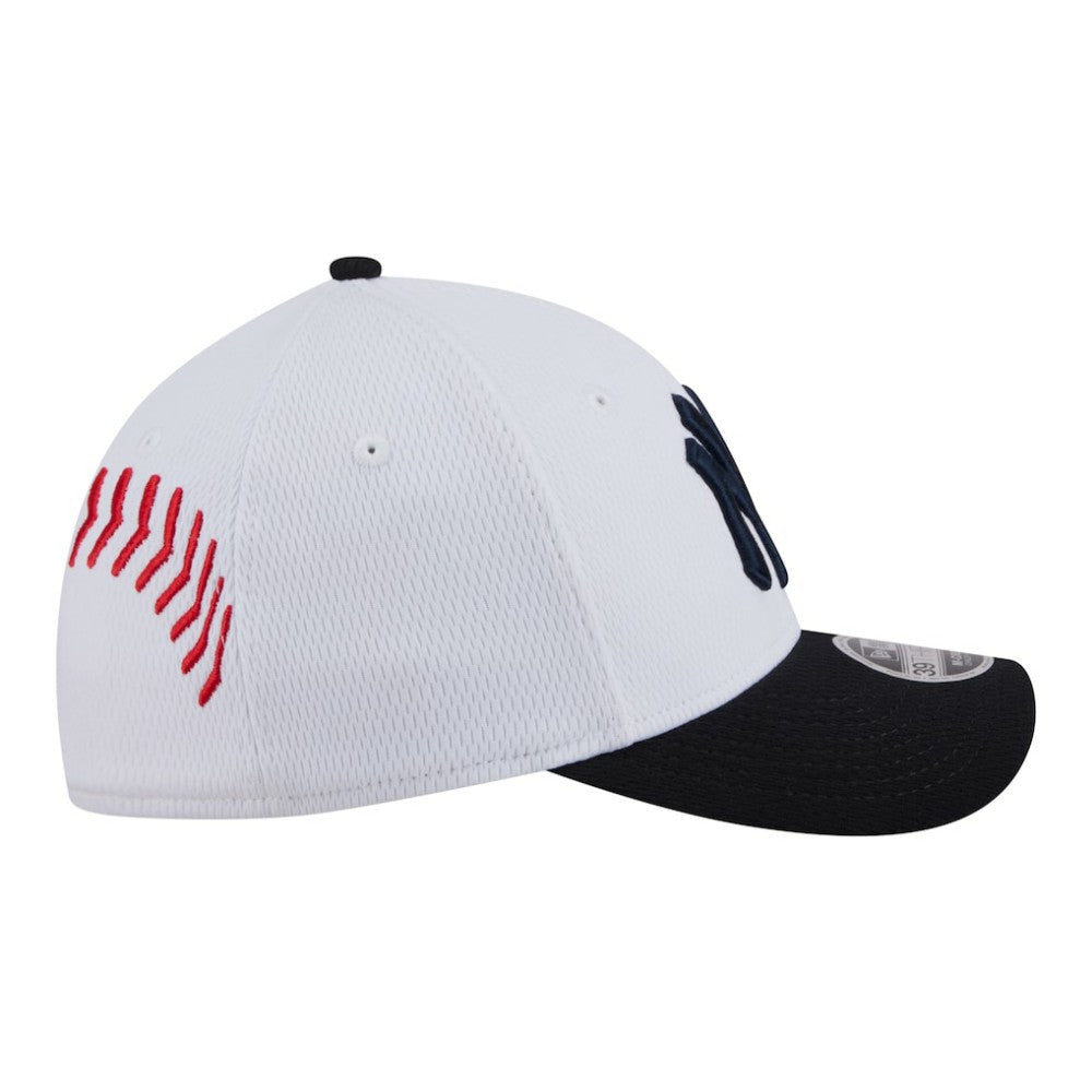 New York Yankees Youth Baseball 39THIRTY M-Crown Flex Hat White/Navy
