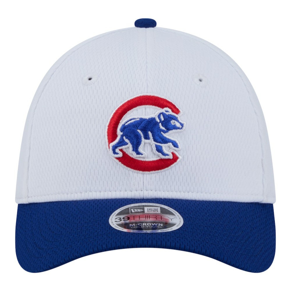 Chicago Cubs Youth Baseball 39THIRTY M-Crown Flex Hat White/Royal